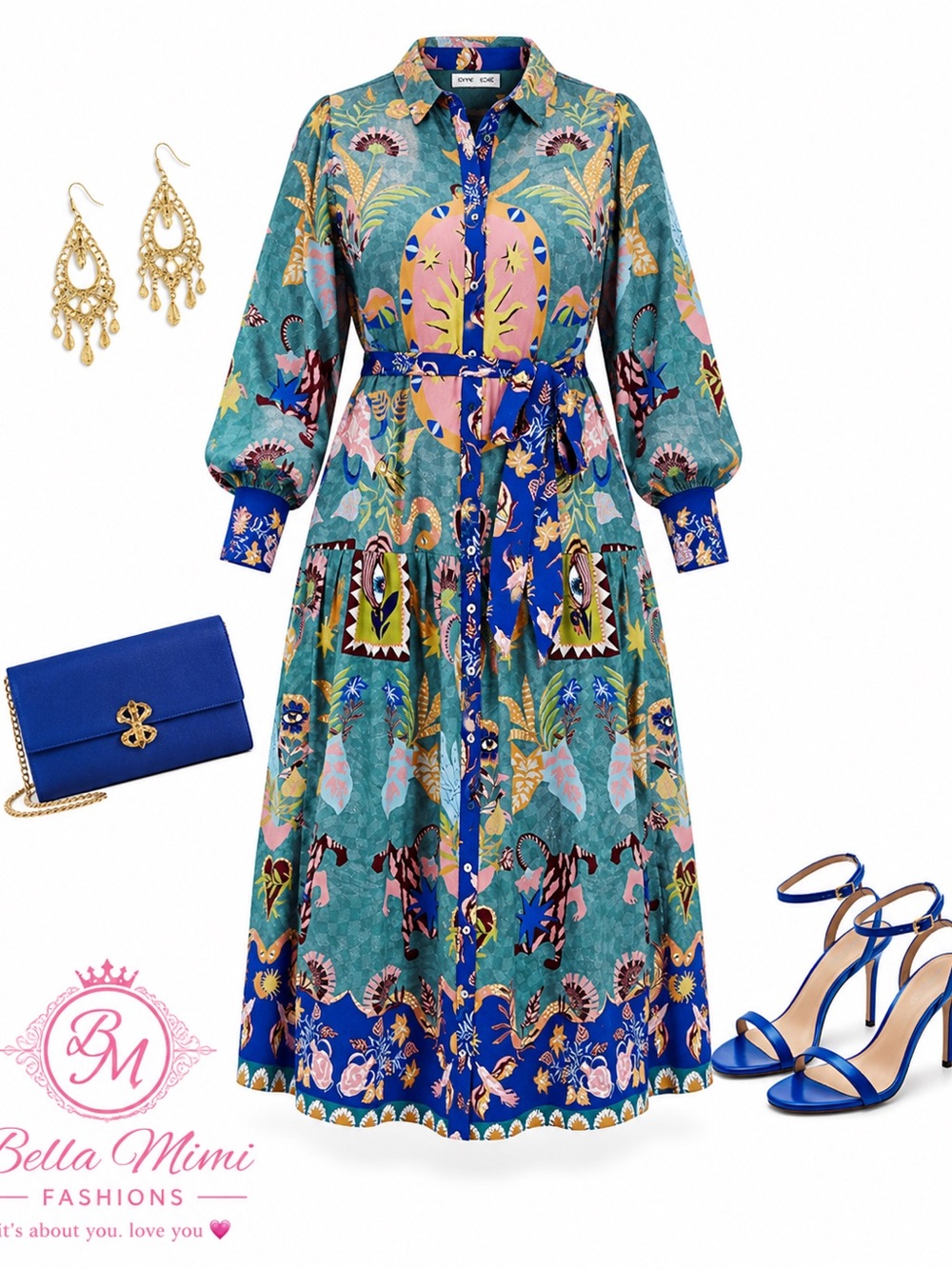 City Chic Tropical Print front Maxi Dress Size 22 XL 🌴🌺🌴🏝️🧿🌺🌴 BRB SL 7 - Picture 2 of 6